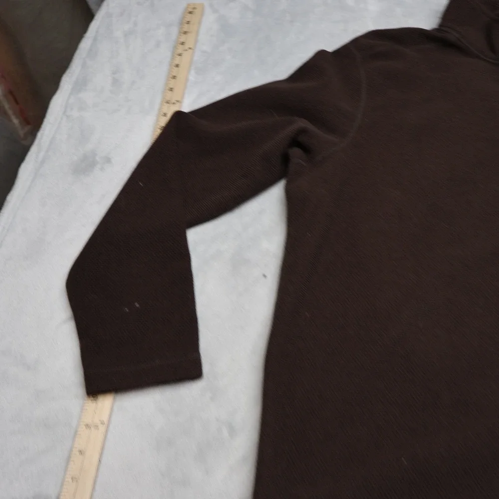 North Face Sweatshirt Mens XL Brown Fleece Textured Cap Rock 1/4 Zip Pullover